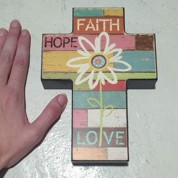 Multicolor Inspirational Wall Cross Decor - Picture 2 of 2